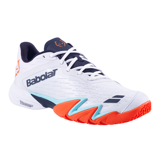 Padel Shoes Babolat Jet Premura 3 White/Orange 20256 J. Lebron