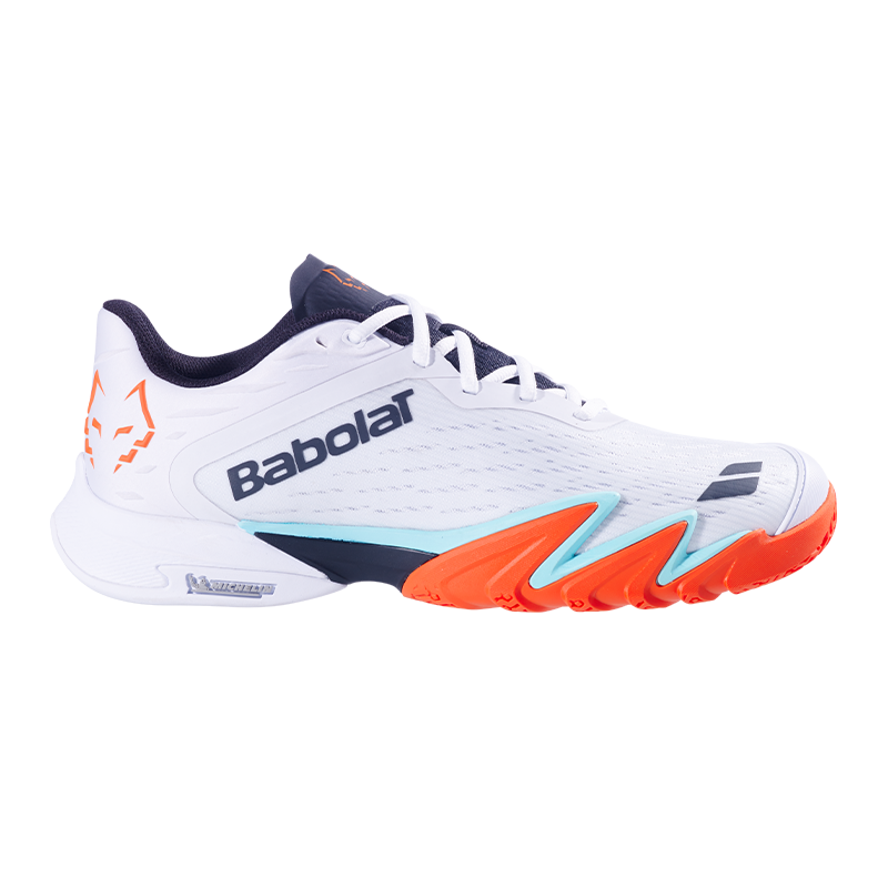 Sapatilhas de padel Babolat Jet Premura 3 Branco/Orange 2026 J. Lebron