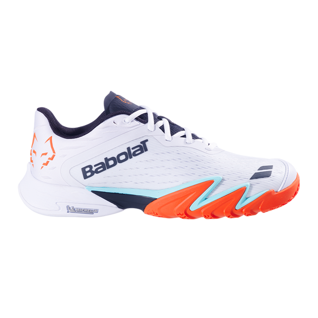 Padel Shoes Babolat Jet Premura 3 White/Orange 20256 J. Lebron
