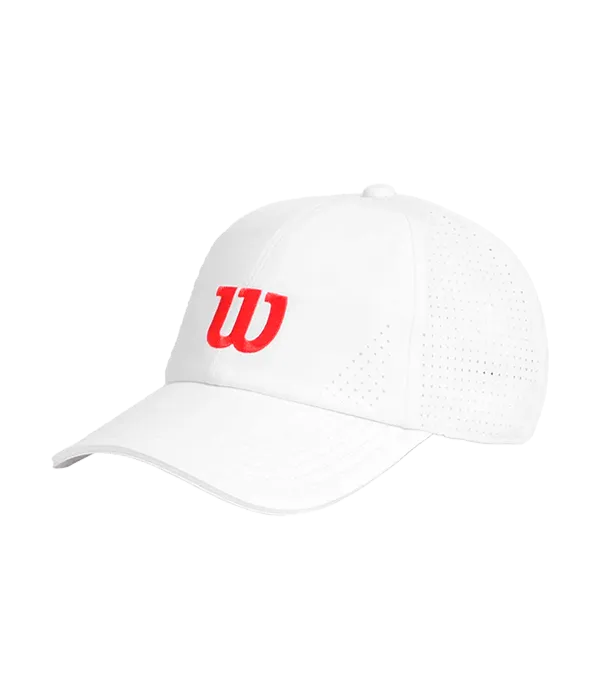 Cap Wilson White Logo Red 2025