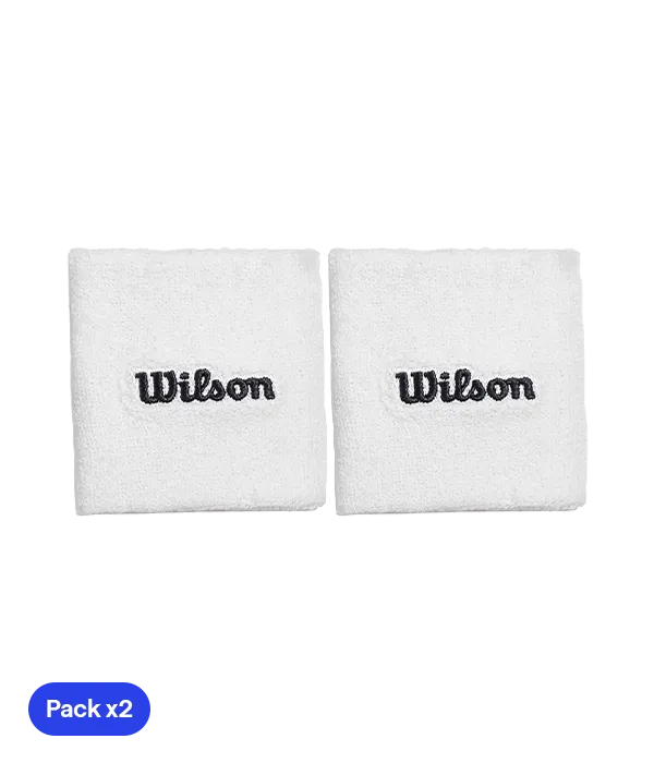 Muñequeras Cortas Wilson Blanco 2025 (x2)