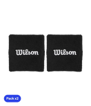 Muñequeras Cortas Wilson Negro 2025 (x2)