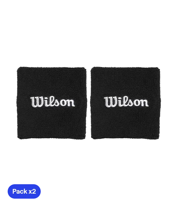 Muñequeras Cortas Wilson Negro 2025 (x2)