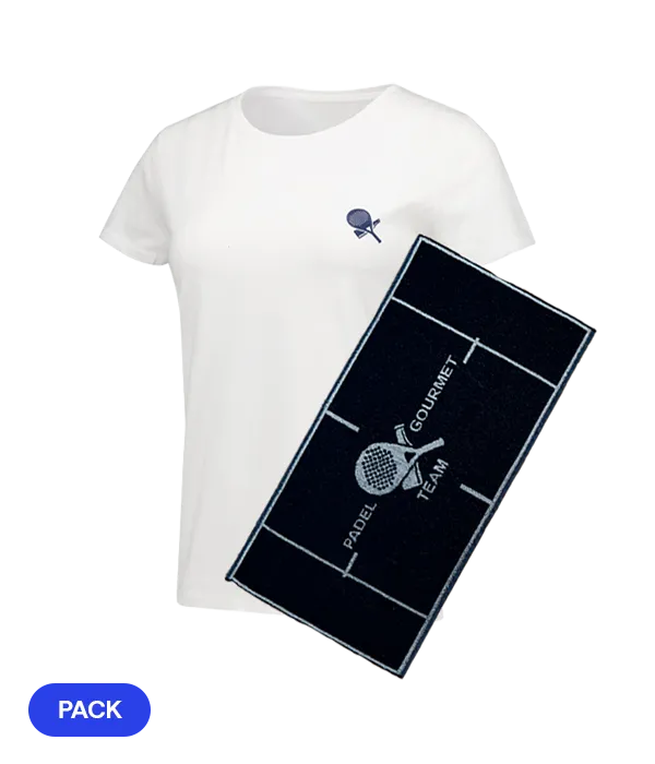Pacote Padel Team Gourmet: Camiseta  Gourmet Mulheres + Toalha
